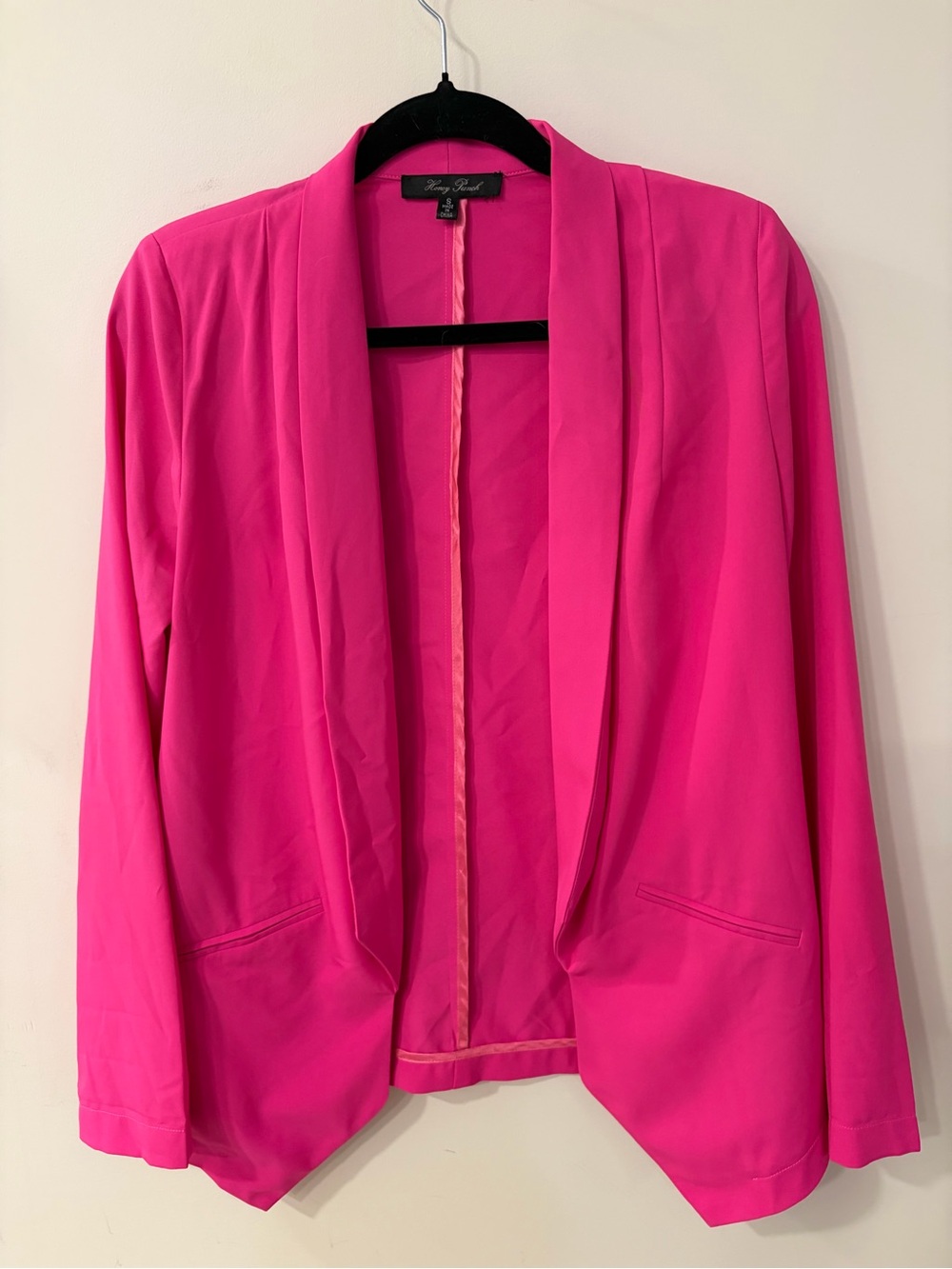 Honey Punch Bright Fuchsia Open-Front Blazer